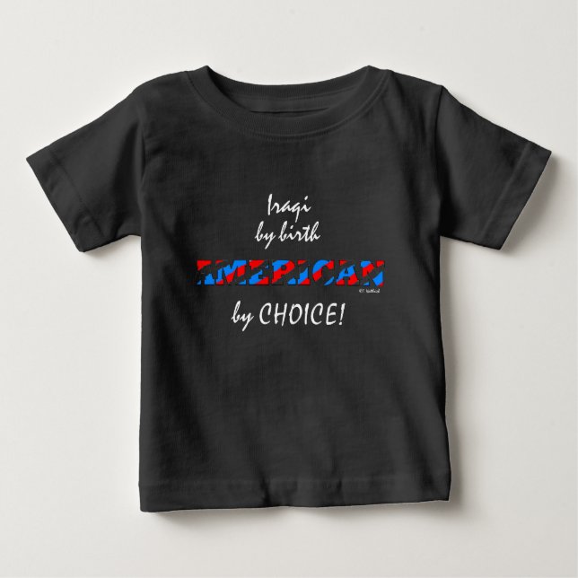 First Generation American Patriotic  Baby T-Shirt (Front)