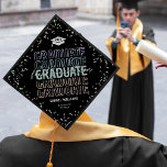 First Generation Graduate Confetti Graduation Cap Topper<br><div class="desc">Introducing the perfect graduation cap topper for first-generation college students! We know that for first-generation college graduates, graduating is an extraordinary accomplishment that deserves to be celebrated with something special. That's why this unique cap topper features a popular black background, party confetti, the word “graduate” in multi-pastel colors, elegant script...</div>