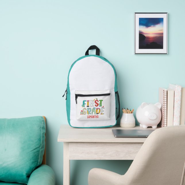 First Grade Back to School Personalized Printed Backpack (Insitu)