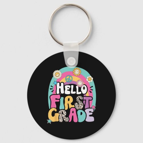 First Grade Back To School Teacher First Day Of Sc Keychain