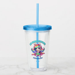 First grade back to school unicorn grade one team acrylic tumbler