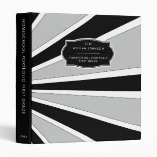 First Grade   Comic Book Homeschool Portfolio 3 Ring Binder