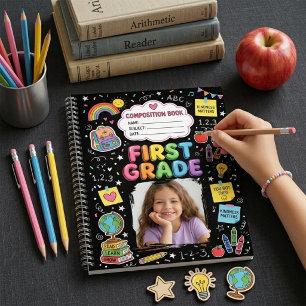 First Grade Composition Book Black Photo