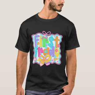 First Grade Girls Back To School Bow Cute Coquette T-Shirt