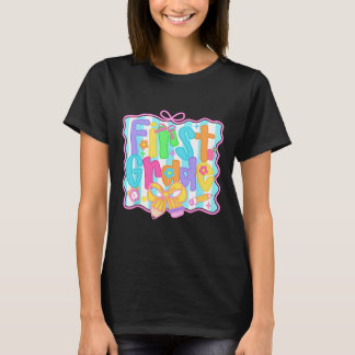 First Grade Girls Ck To School Bow Cute Coquette P T-Shirt