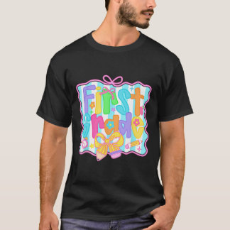 First Grade Girls Ck To School Bow Cute Coquette P T-Shirt