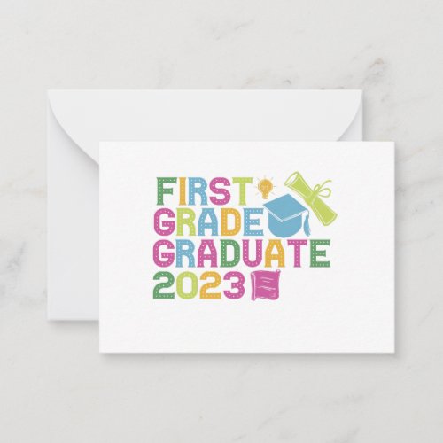 First Grade Graduate 2023 Graduation Vacation Gift Note Card