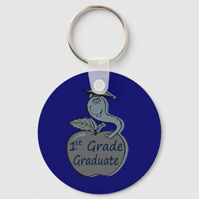 first.grade.graduate.apple keychain (Front)