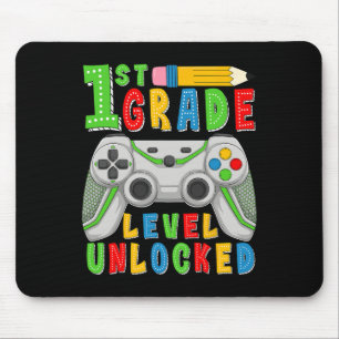 First Grade Level Unlocked Ck To School Gamer Boys Mouse Pad