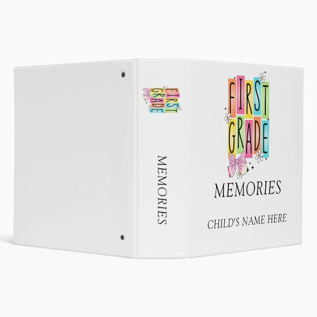 First Grade Memories Custom Child's Name Binder (Background)