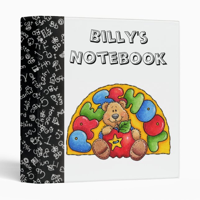 First Grade Notebook 3 Ring Binder (Front/Spine)