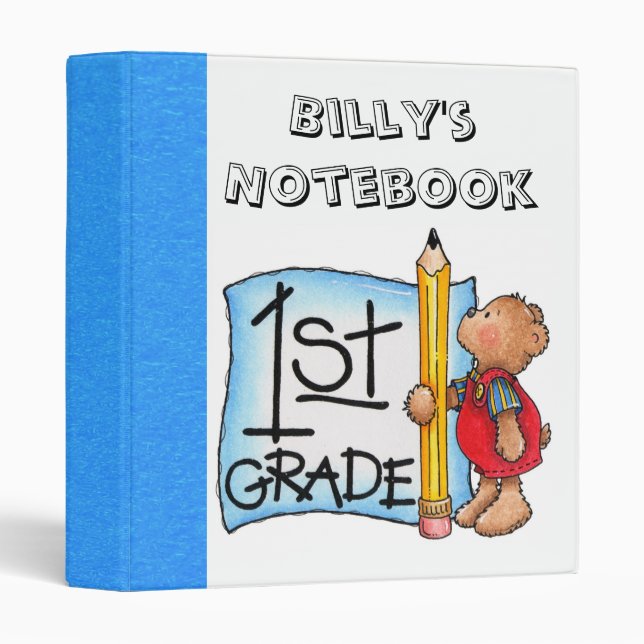 First Grade Notebook Binder (Front/Spine)