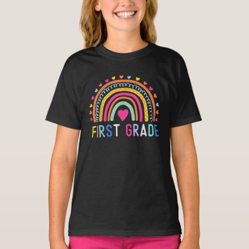 First Grade Rainbow 1st Grade Back To School T_Shirt