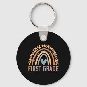 First Grade Rainbow Girls Boys Teacher Team 1st Gr Keychain