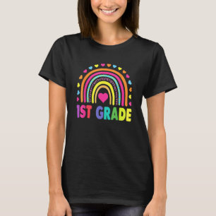 First Grade Rainbow Girls Boys Teacher Team 1st Gr T-Shirt