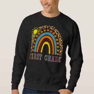 First Grade Rainbow Girls Boys Teacher Team 4th Gr Sweatshirt