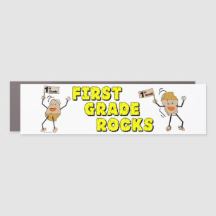 First Grade Rocks Car Magnet