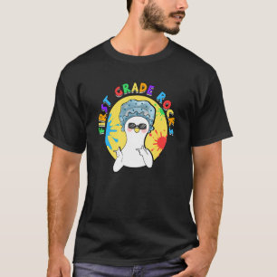 First Grade Rocks Cute Duck School 1st Grade T-Shirt