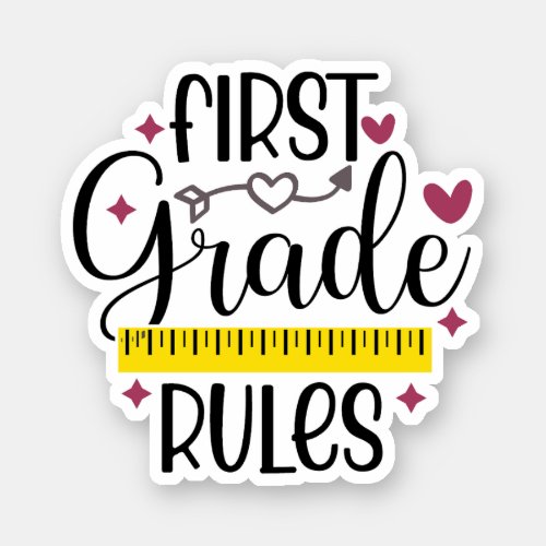 First Grade Rules Sticker