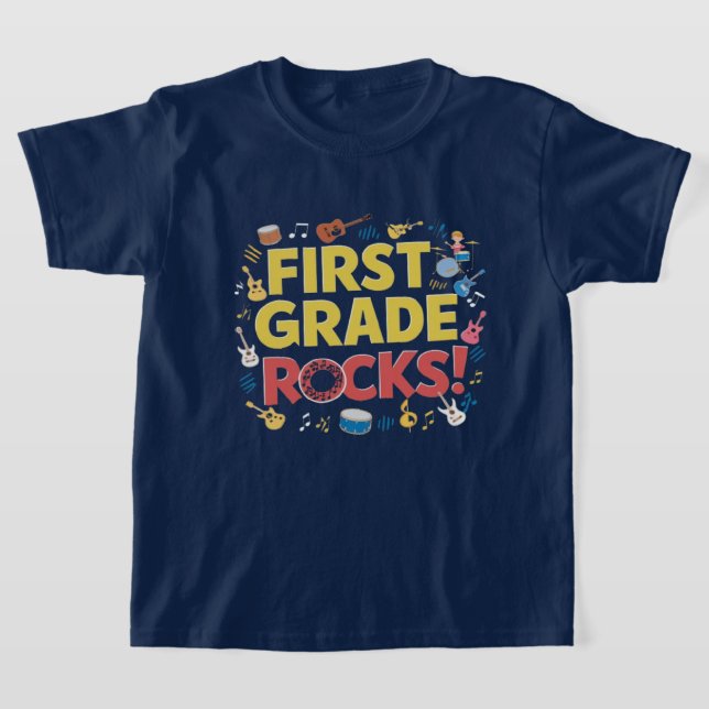 first grade school rocks T-Shirt (Laydown)