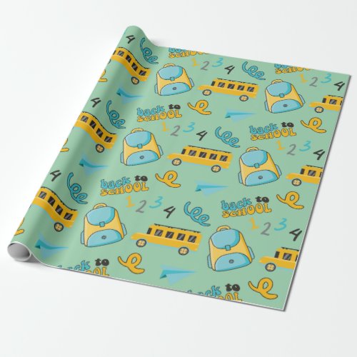 First Grade School Seamless Wrapping Paper