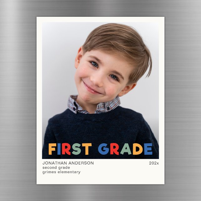 First Grade School Year Photo Keepsake Magnet (Creator Uploaded)