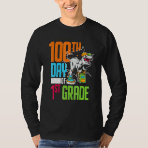 First Grade Student Kids 100th Day Gift 100 Days O T-Shirt