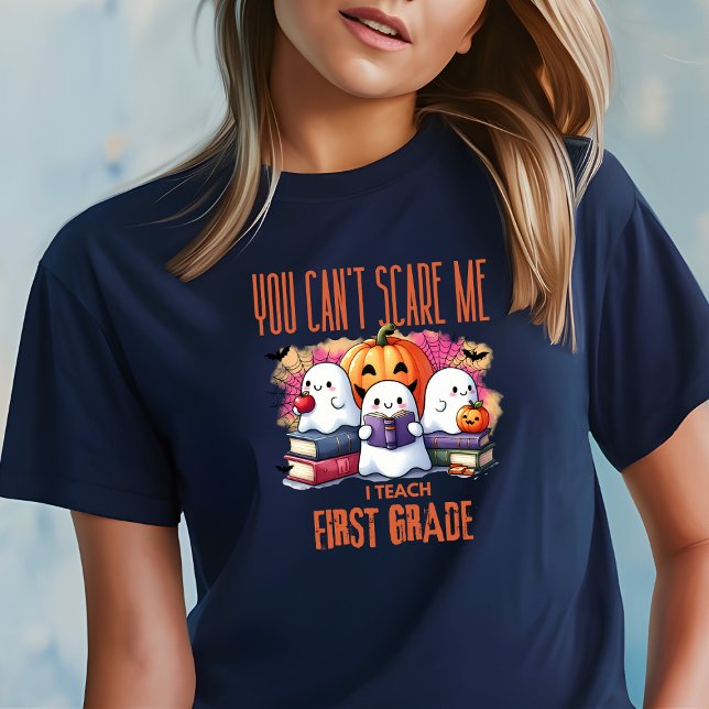   First Grade Teacher Funny  Halloween Navy Blue T-Shirt (Creator Uploaded)