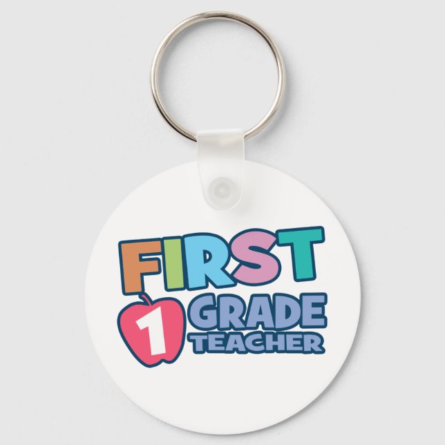 First Grade Teacher Keychain (Front)