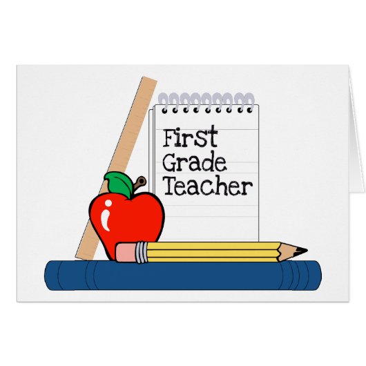 First Grade Teacher (Notebook) Cards (Front Horizontal)