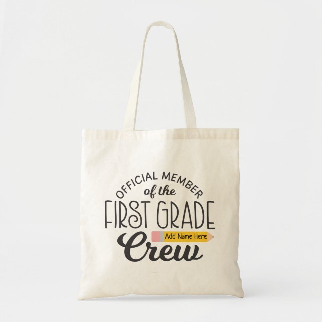 First Grade Teacher or Child Back to School Tote Bag (Front)