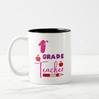 First Grade Teacher Two-Tone Coffee Mug