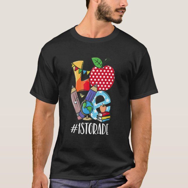 First Grade Team Girls Boy Love Teacher Team 1st G T-Shirt (Front)