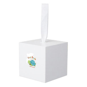 First Grade Turtle-y Awesome 1st Grade Back to Sch Cube Ornament