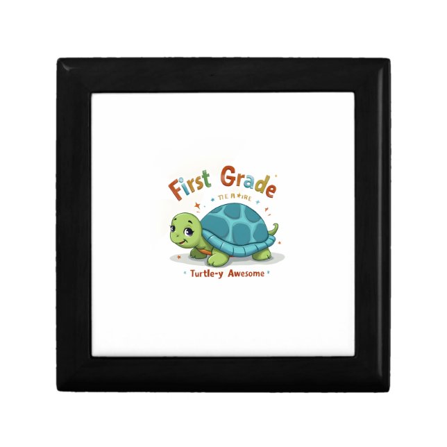 First Grade Turtle-y Awesome 1st Grade Back to Sch Gift Box (Front)
