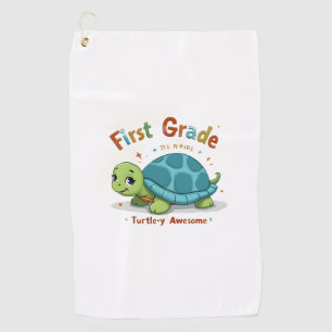 First Grade Turtle-y Awesome 1st Grade Back to Sch Golf Towel