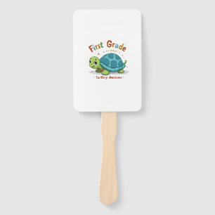 First Grade Turtle-y Awesome 1st Grade Back to Sch Hand Fan
