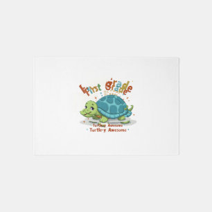 First Grade Turtle-y Awesome 1st Grade Back to Sch Rug