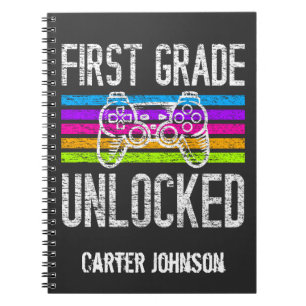 First Grade Unlocked Back to School Personalized N Notebook