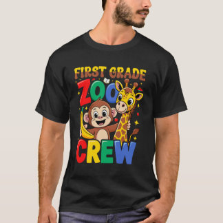 First Grade Zoo Crew Animal Fun for Wild Classroom T-Shirt