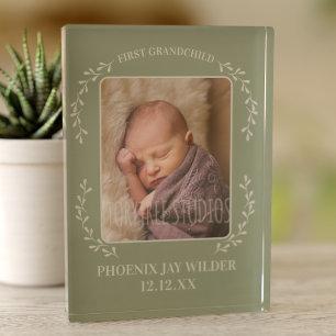 First Grandchild Baby Photo Grandparent Keepsake