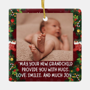 First grandchild ceramic ornament