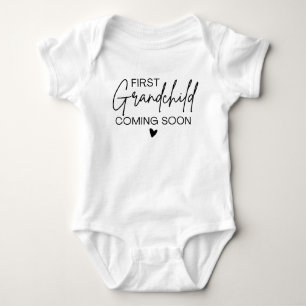 First Grandchild Coming Soon Grandparents Baby Bodysuit