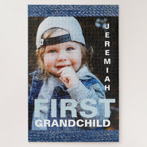 First Grandchild Photo and Name Jigsaw Puzzle