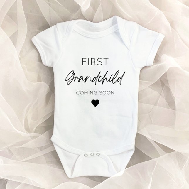 First Grandchild Pregnancy Announcement Reveal Baby Bodysuit (Creator Uploaded)