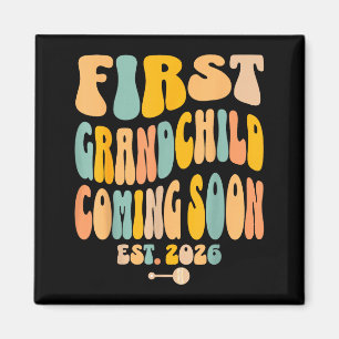 First Granhild Coming Soon 2026 Baby Announcement Magnet