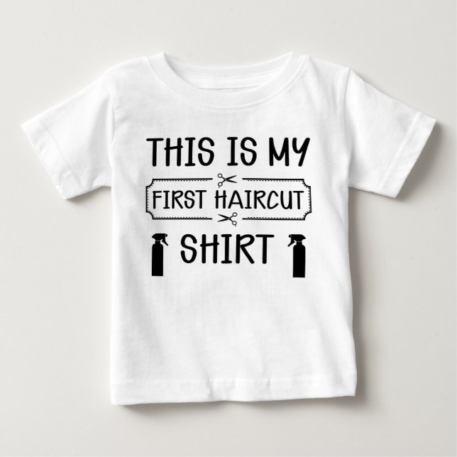 first haircut funny souvenir baby T-Shirt (Front)