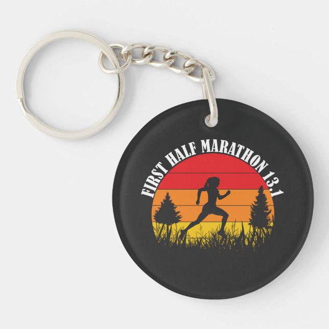 First Half Marathon 13.1 Keychain (Front)