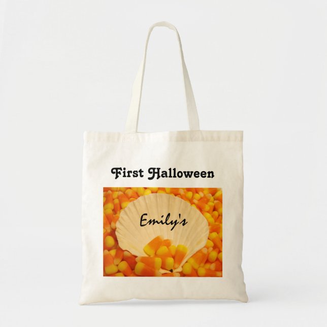 First Hallowee bags Candy Corn Add Childs Name (Front)