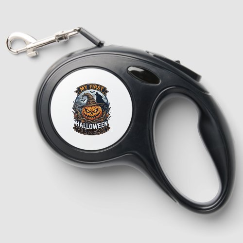 First Halloween As Brother Pumpkin Wolf Moon_1 Retractable Pet Leash